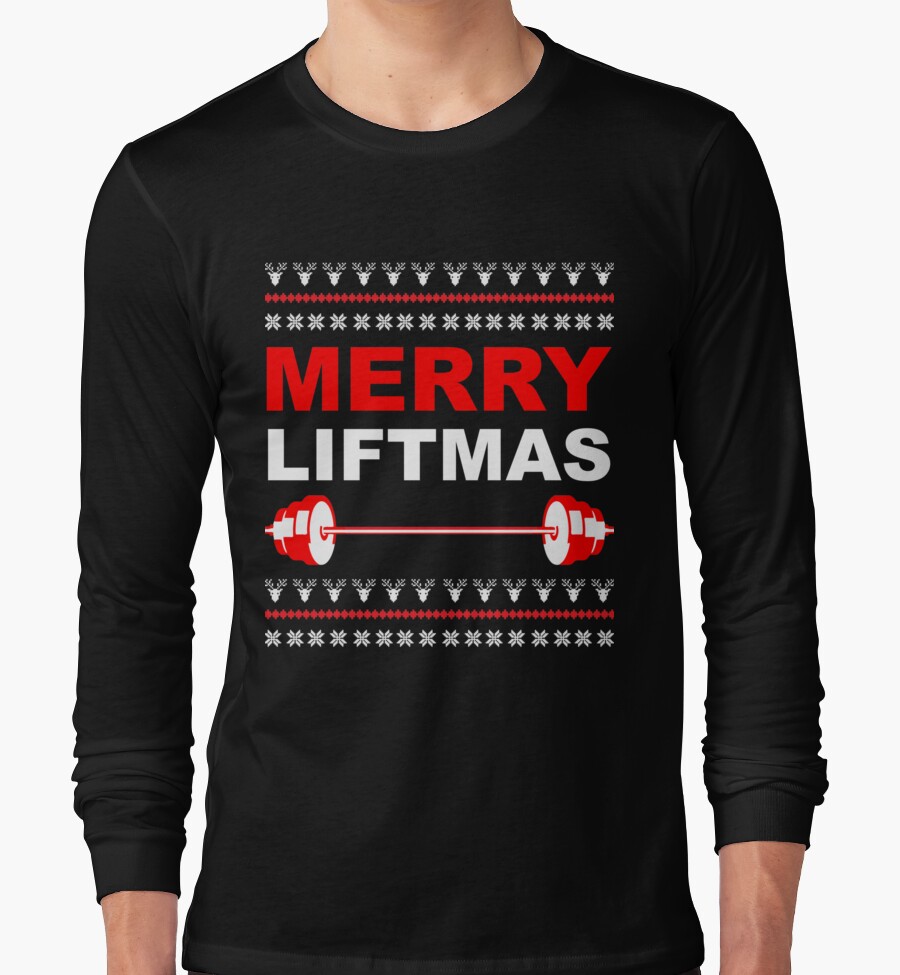 weightlifting christmas sweater