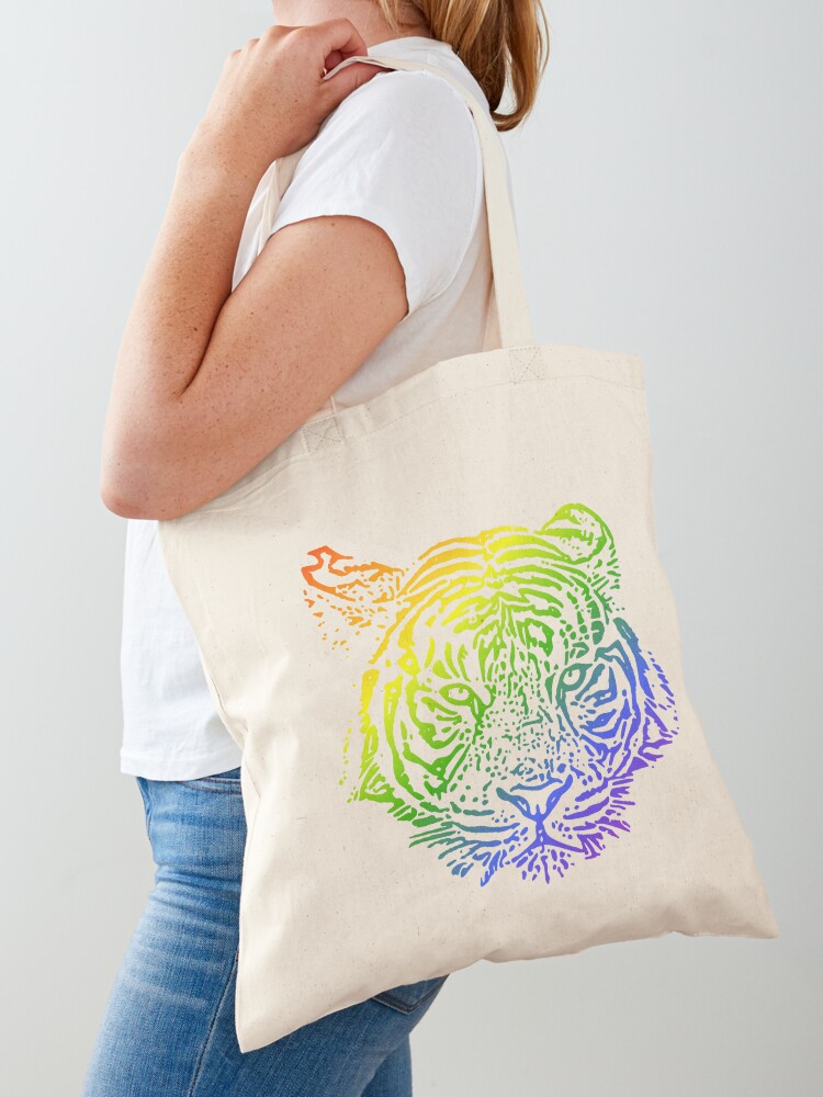 rainbow tote bolsa tiger