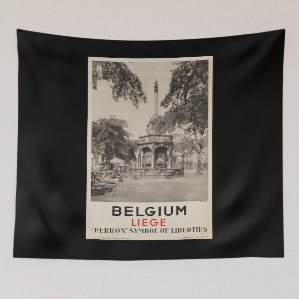 Item preview, Belgium Liege vintage travel poster designed and sold by stickart-marek.