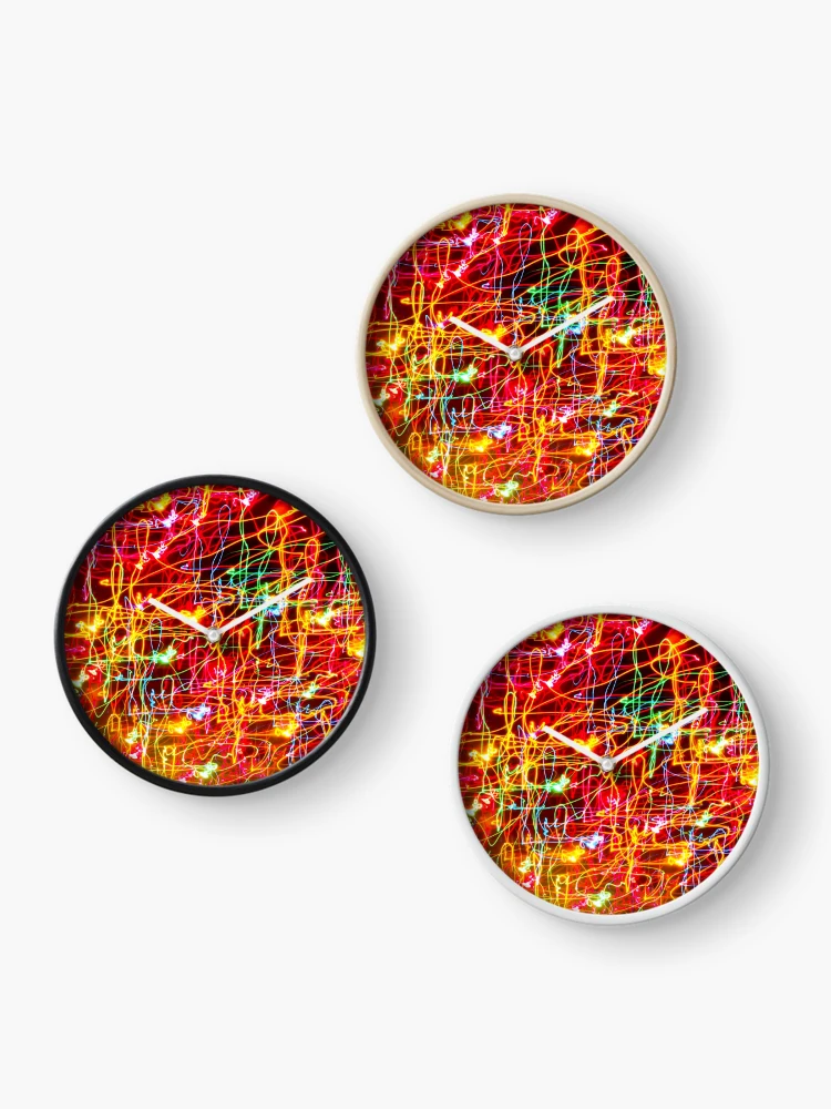 Thumbnail 3 of 4, Clock, Bright Neon Abstract designed and sold by davidas777.