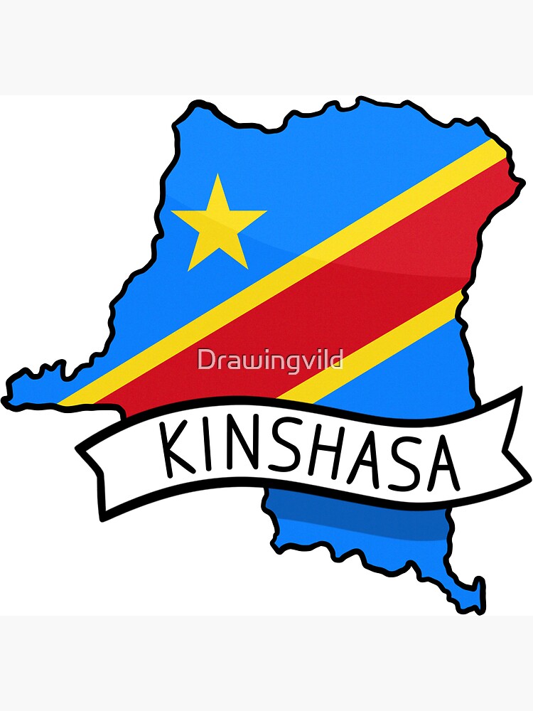 Congo Kinshasa Flag Map | Magnet