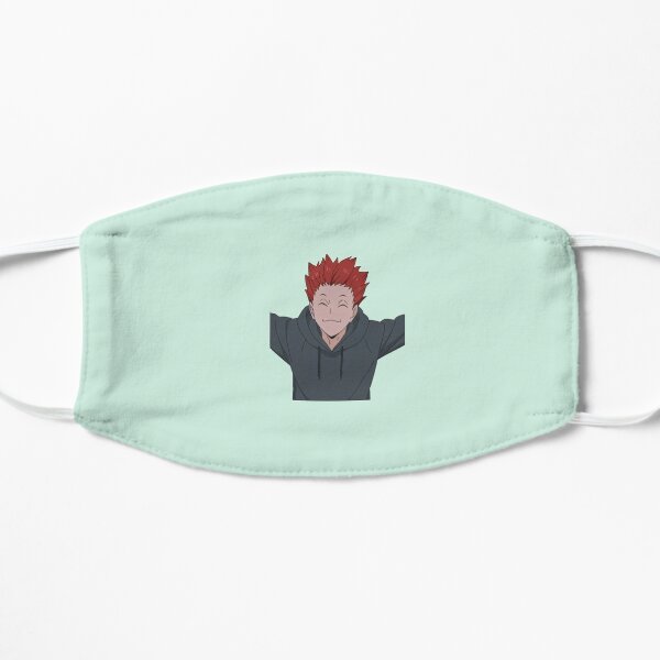 tendou in his hoodie Flat Mask