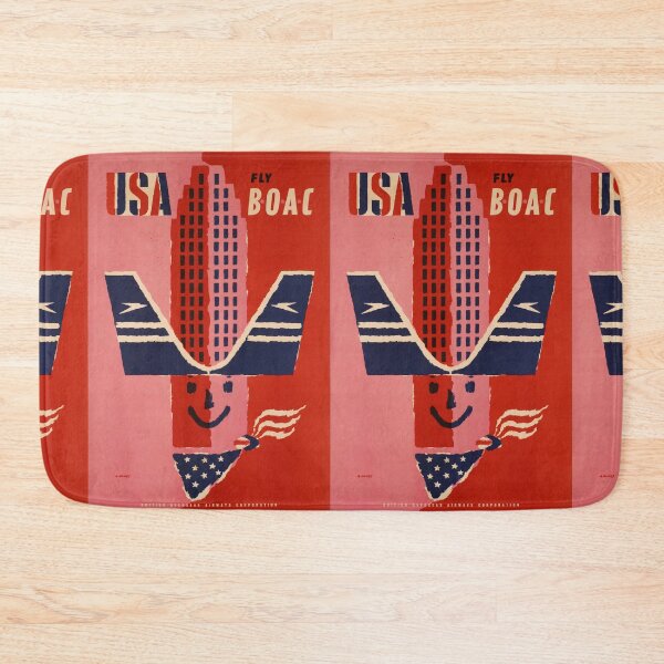 Item preview, USA Fly Boac vintage travel poster designed and sold by stickart-marek.