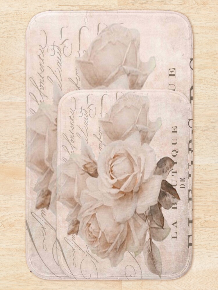 Alternate view of french vintage roses Bath Mat