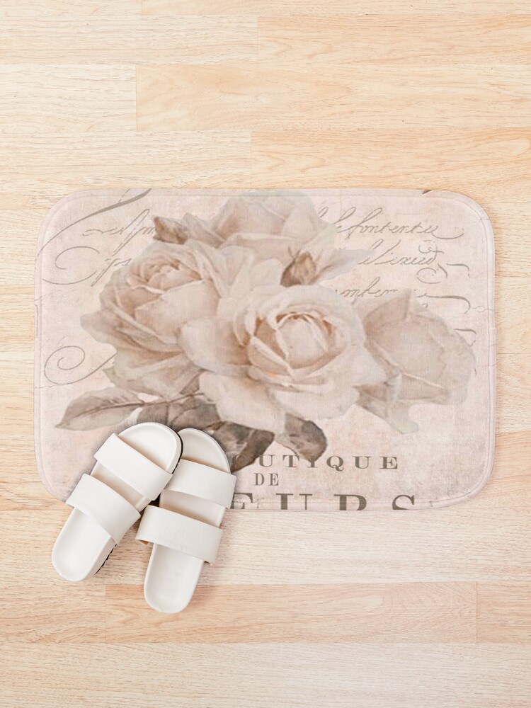 Alternate view of french vintage roses Bath Mat