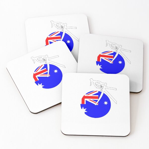 Artikelvorschau, Rennrad australische Flagge entworfen und verkauft von RabeDesigns.