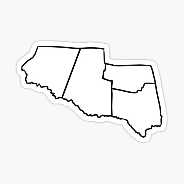 Rgv Counties Outline Sticker By Rgvandme Redbubble