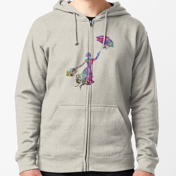 Mary Poppins Sudadera con capucha y cremallera