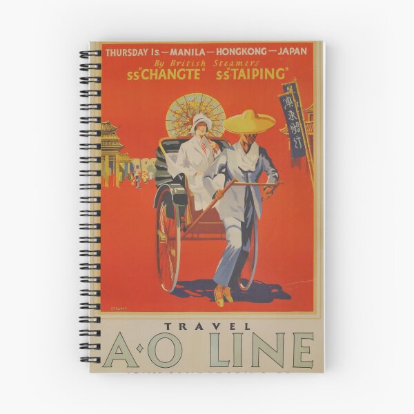 Item preview, Manila HongKong Japan vintage travel poster designed and sold by stickart-marek.