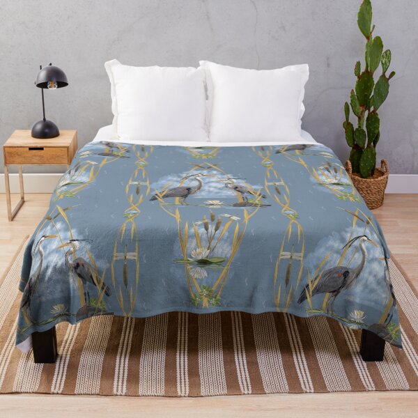 Item preview, Great Blue Heron Pattern | Soft Blue Gray designed and sold by L Diane Johnson.