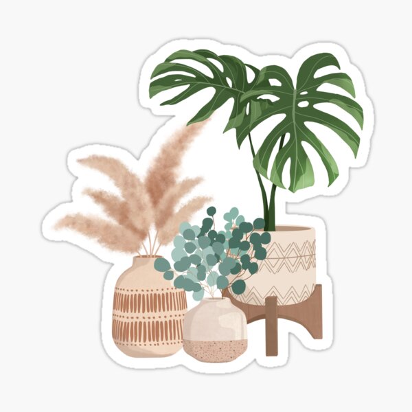 Monstera Plant Illustration Sticker