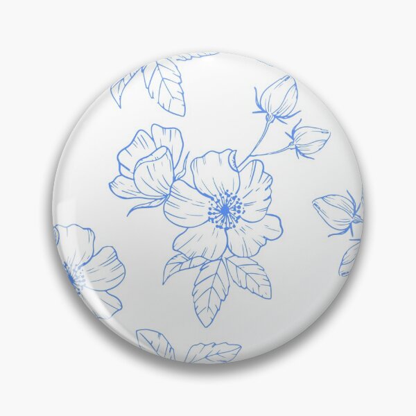 Artikelvorschau, Blaues Blumenmuster für Sommer entworfen und verkauft von Katbydesign.