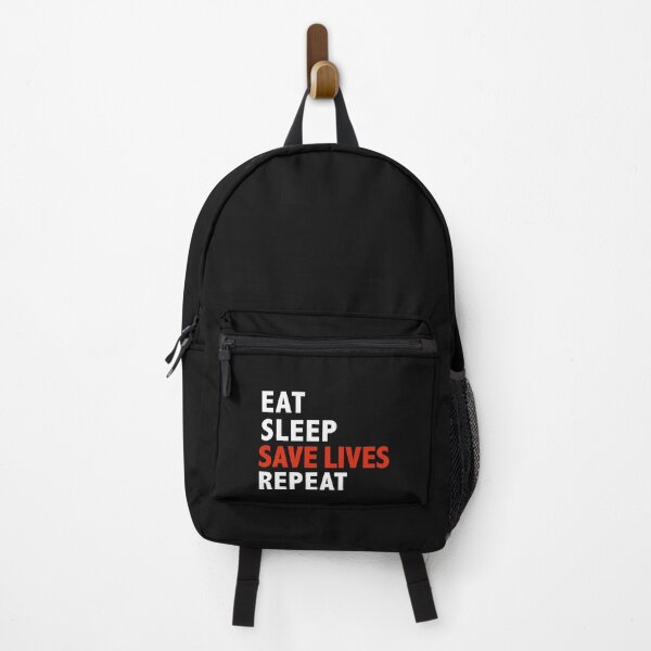 Item preview, Eat Sleep Save Lives Repeat EMT Firefighters Nurses designed and sold by losttribe.