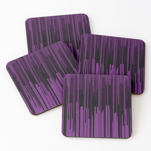 Item preview, Paint drips in purple halftone Pop Art designed and sold by JillBusbyArt.