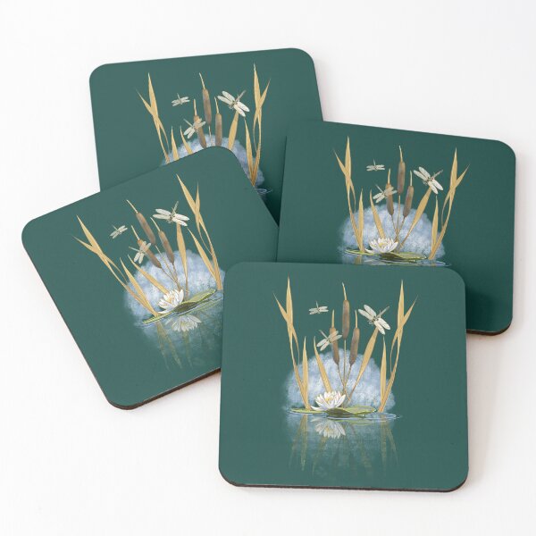 Item preview, Dragonfly Pond | Deep Green designed and sold by L Diane Johnson.