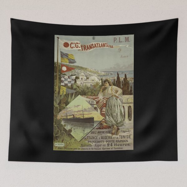 Item preview, PLM Alger vintage travel poster designed and sold by stickart-marek.