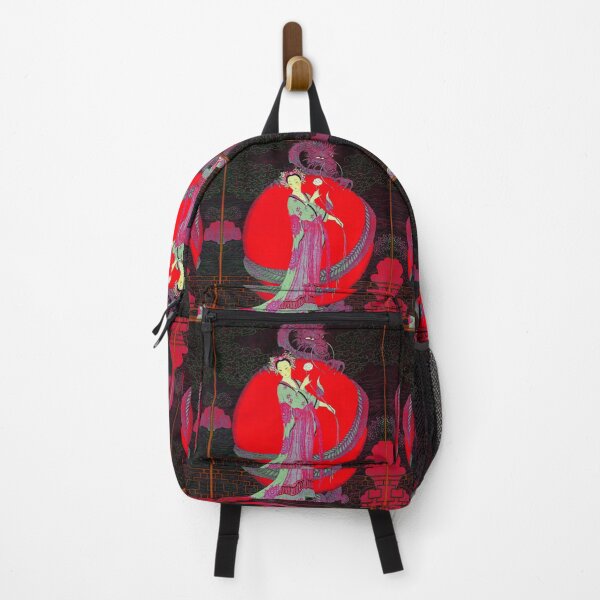 Item preview, TURANDOT ,CHINESE PRINCESS ,WHITE ROSE AND DRAGON Red Black Hues designed and sold by BulganLumini.
