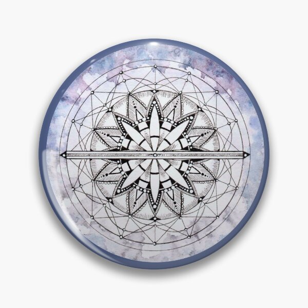 Item preview, Watercolor Fluorite Mineral Mandala designed and sold by alubner.