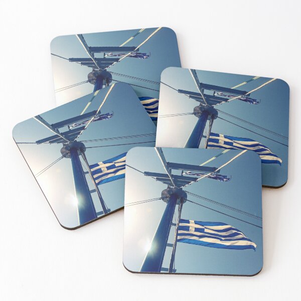Item preview, GREEK FLAG - CORFU BOAT.. designed and sold by MONRO CORFU.
