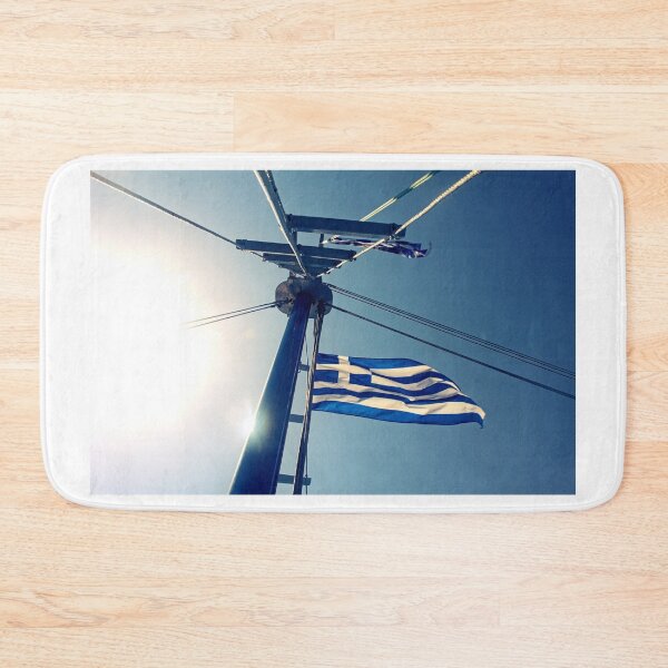 Item preview, GREEK FLAG - CORFU BOAT.. designed and sold by MONRO CORFU.
