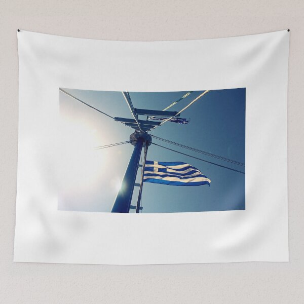 Item preview, GREEK FLAG - CORFU BOAT.. designed and sold by MONRO CORFU.