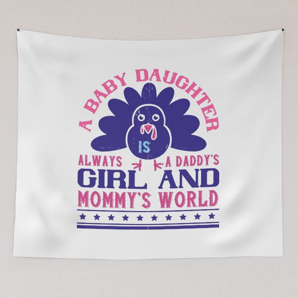 Item preview, A Baby Daughter Is Always A Daddy’s Girl And Mommy’s World designed and sold by GoodVibeDesign.