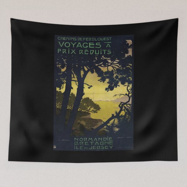 Artikelvorschau, OUEST Bretagne Normandie vintage travel poster entworfen und verkauft von stickart-marek.