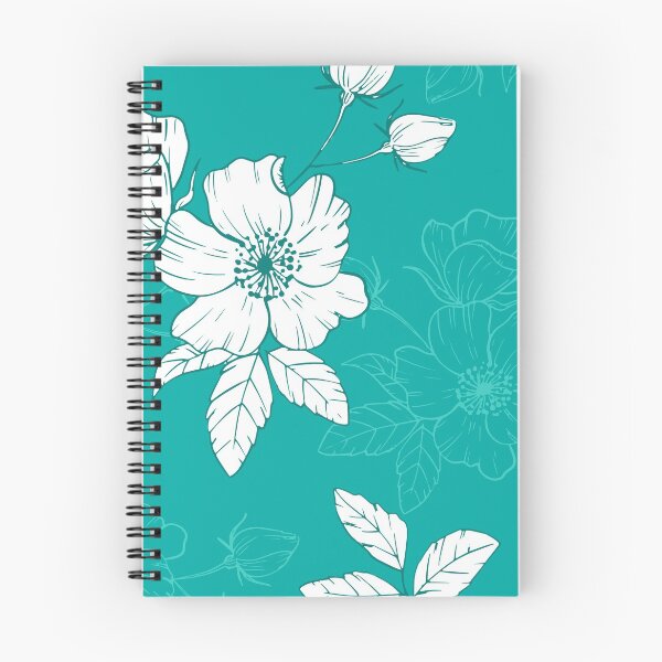 Item preview, Teal flower pattern for summer designed and sold by Katbydesign.