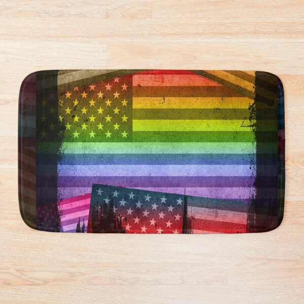 Item preview, American Rainbow Diversity Flag (Distressed Grunge Pop Art) designed and sold by SassyClassyMe.