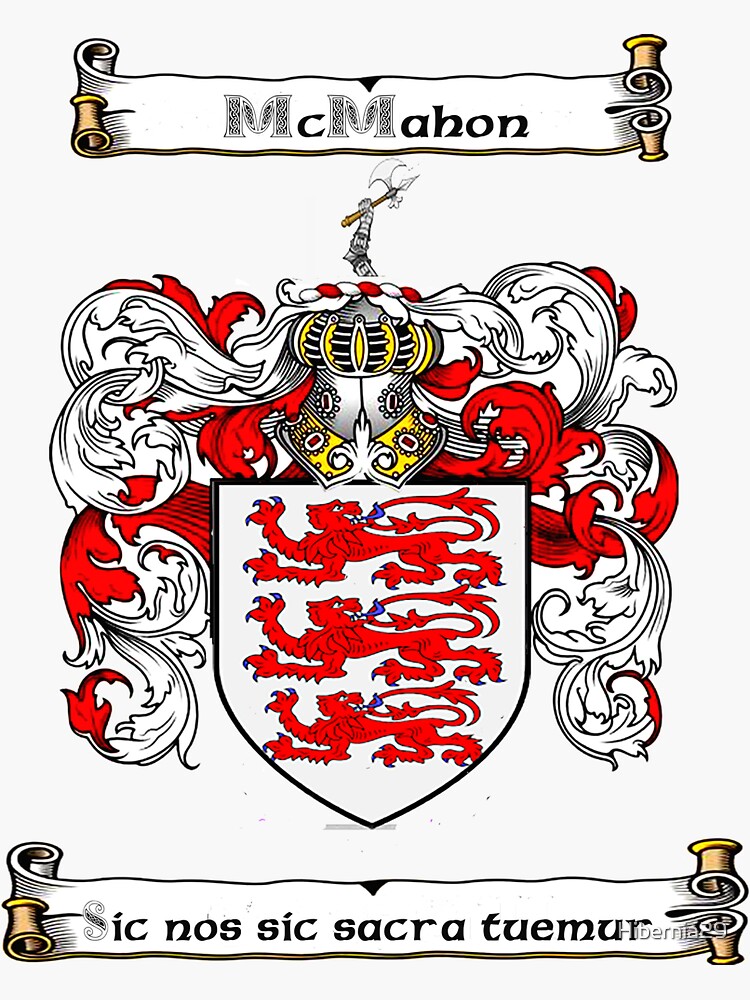 "McMahon Family Crest and Motto" Sticker for Sale by Hibernia29 Redbubble