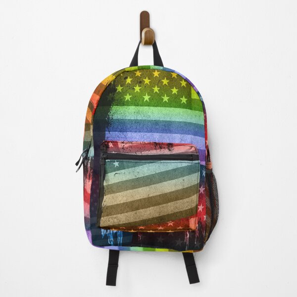 Item preview, American Rainbow Diversity Flag (Distressed Grunge Pop Art) designed and sold by SassyClassyMe.