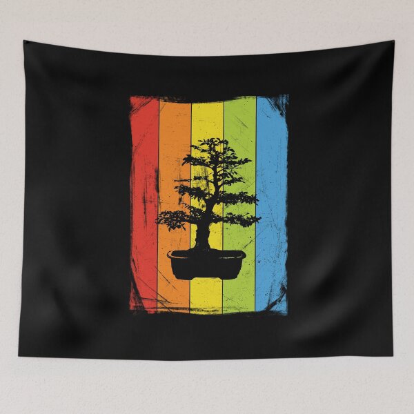 Item preview, Rainbow Bonsai Tree Distressed Style designed and sold by Delightfully Cynical.