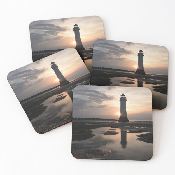 Item preview, Sunset Over New Brighton Lighthouse on Hottest Day in June 26/6/2020 Loverly  Landscape.  designed and sold by ALEXANDER  STEPHEN PEMBERTON.