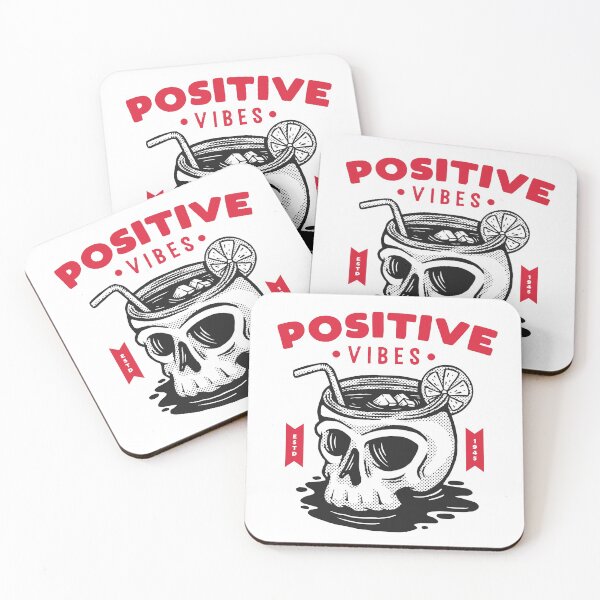 Item preview, Skull positive vibes designed and sold by trendtis.