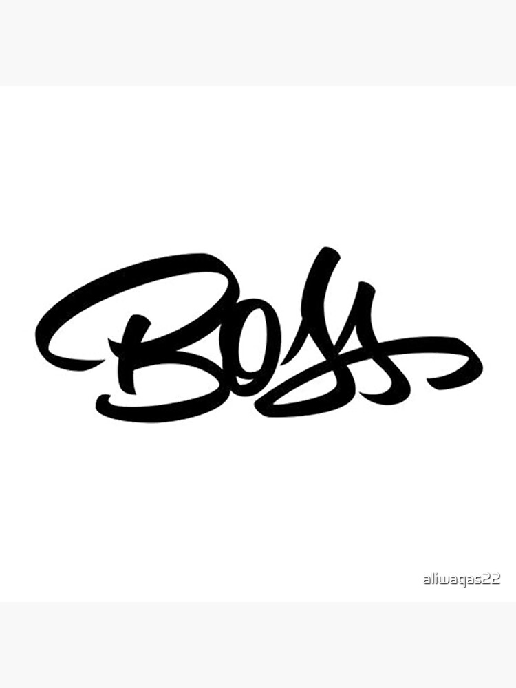 "boss name design" Throw Pillow for Sale by aliwaqas22 Redbubble