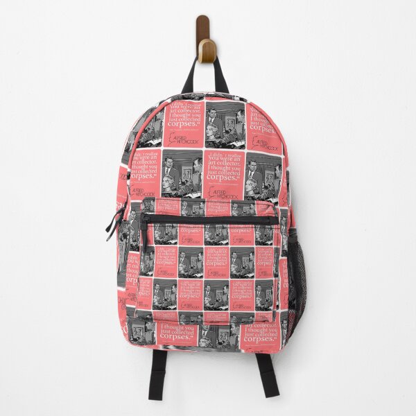 to free yourself from the murderous intrigues of the secret service. The quote "I didn't realize you were an art collector. I thought you just collected corpses" comes from the well-known film scene in the auction house.
The design by Mallybeau Mauswohn Backpack