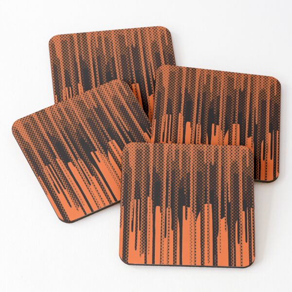 Item preview, Paint drips in orange halftone Pop Art designed and sold by JillBusbyArt.
