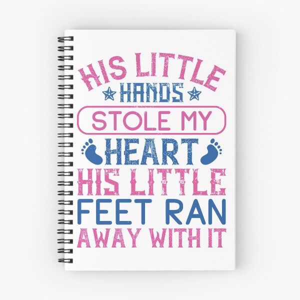 Item preview, His Little Hands Stole My Heart. His Little Feet Ran Away With It designed and sold by GoodVibeDesign.