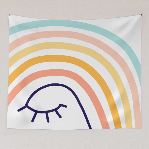 Item preview, Line-art Rainbow Head Pastel Portrait #linedrawing designed and sold by Dominiquevari.