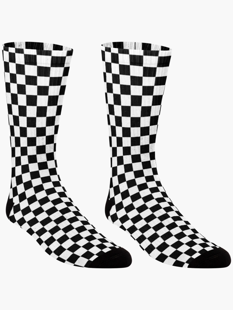 Thumbnail 3 of 5, Socks, Checked checkered Pattern designed and sold by DesignMonster.