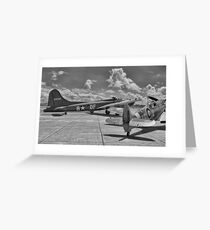 "Sally B" and Spitfire - Duxford Flying Legends 2012 Greeting Card