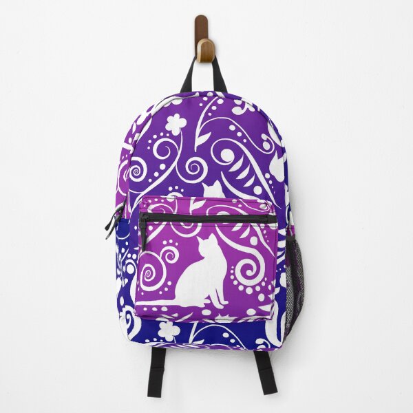 Item preview, Cat and Flowers - The Mysterious Galaxy designed and sold by CreativityRoams.