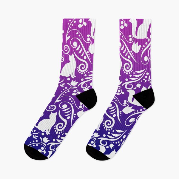 Item preview, Cat and Flowers - The Mysterious Galaxy designed and sold by CreativityRoams.