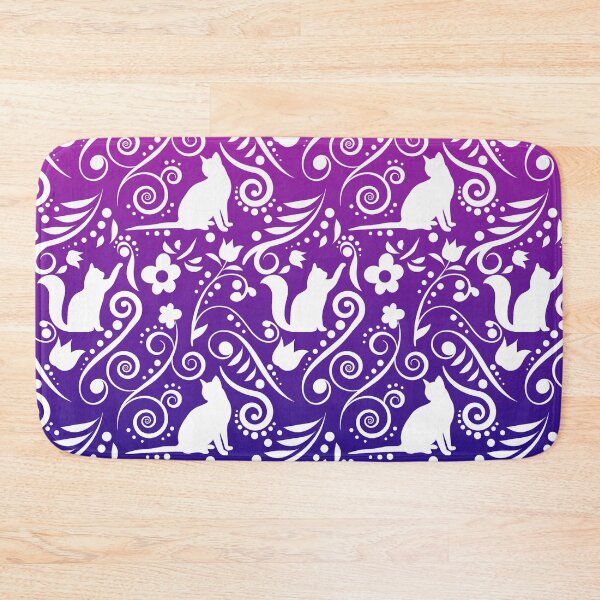 Item preview, Cat and Flowers - The Mysterious Galaxy designed and sold by CreativityRoams.