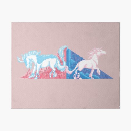 Pride bestiary - Trans Horses Art Board Print