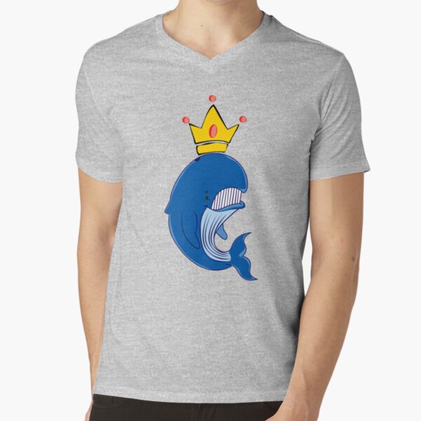 King Whale V-Neck T-Shirt