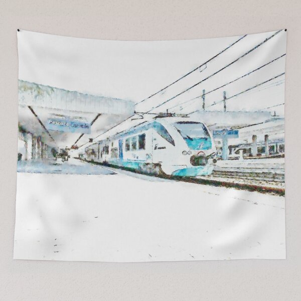 Item preview, Train in the railway station designed and sold by Giuseppe Cocco.