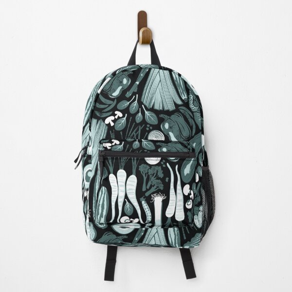 Item preview, Go veggie // black background pine and mint vegetables designed and sold by SelmaCardoso.