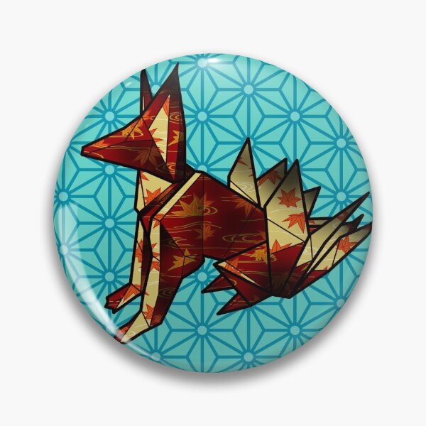 Item preview, Kitsune origami with hemp leaf pattern  designed and sold by Blacklinesw9.