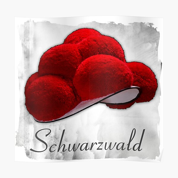 Schwarzwaldhut Bollenhut ART 1.7 Schwarzwald Poster